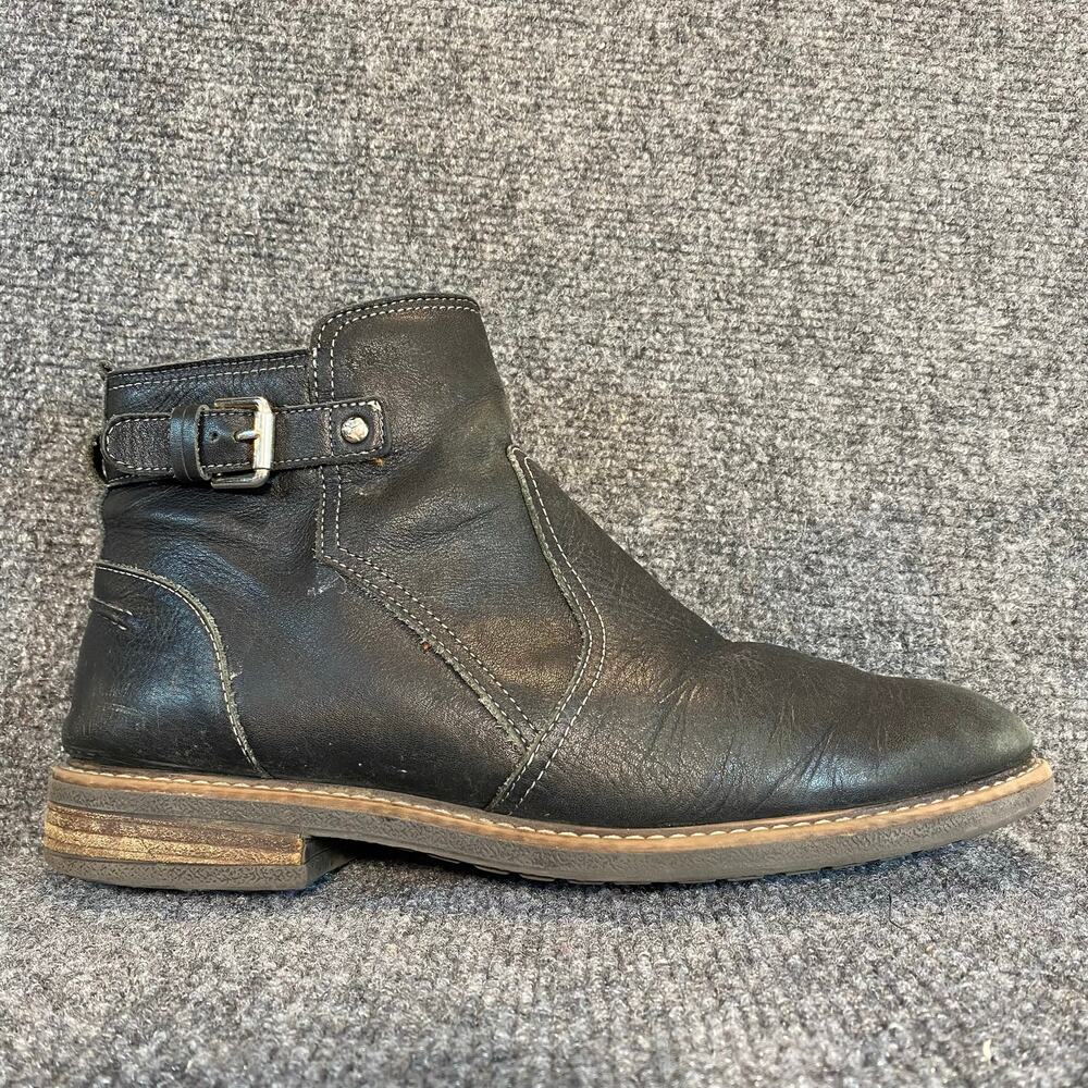 Pikolinos Aldaya Black Leather Buckle Ankle Boots Booties Womens EU 42 US 11